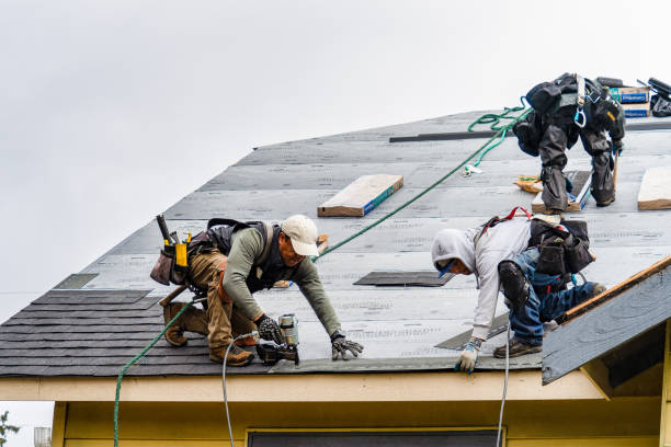 Professional Roofing technician working in D'Iberville, MS